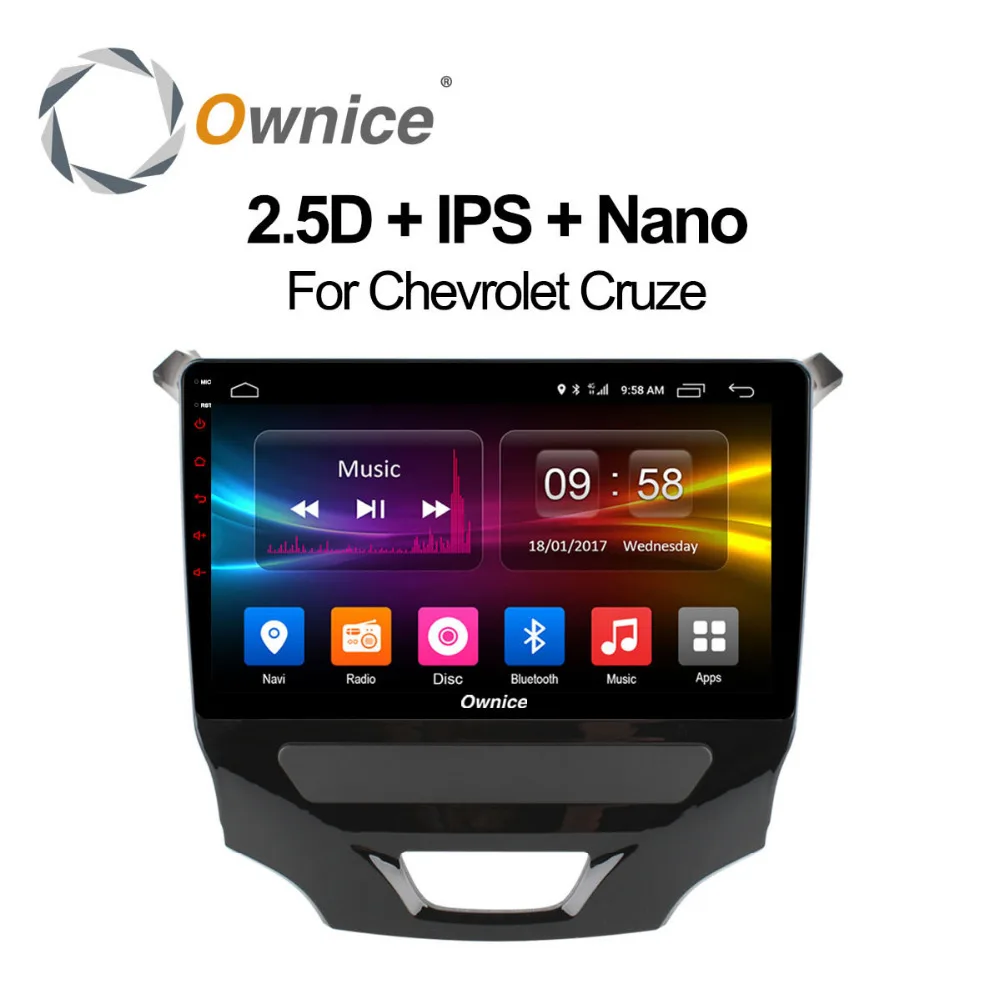 Ownice c500 + Android 8 1 для Chevrolet Cruze 2015 автомобильный dvd-плеер ядер 2 Гб RAM 4G LTE WIFI BT GPS