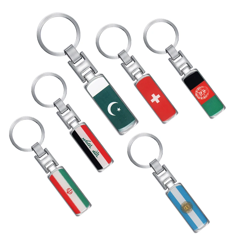 Металлический автомобильный брелок с национальным флагом для Ирана Аргентины