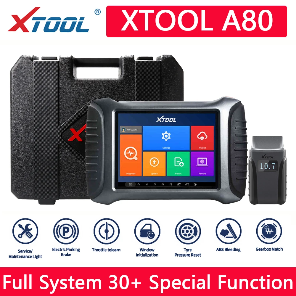 

Автомобильный диагностический сканер XTOOL A80 с поддержкой OBD2 и Wi-Fi