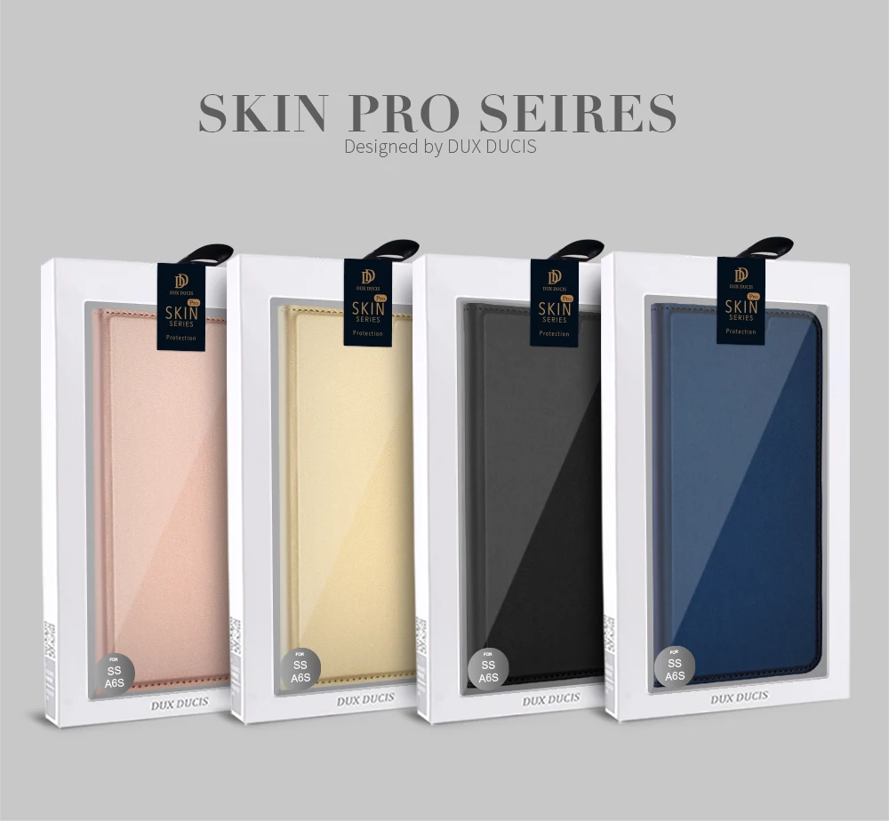 

For Samsung Galaxy A6s DUX DUCIS Skin Pro Series Flip Cover Luxury Leather Wallet Case Full Good Protection Steady Stand