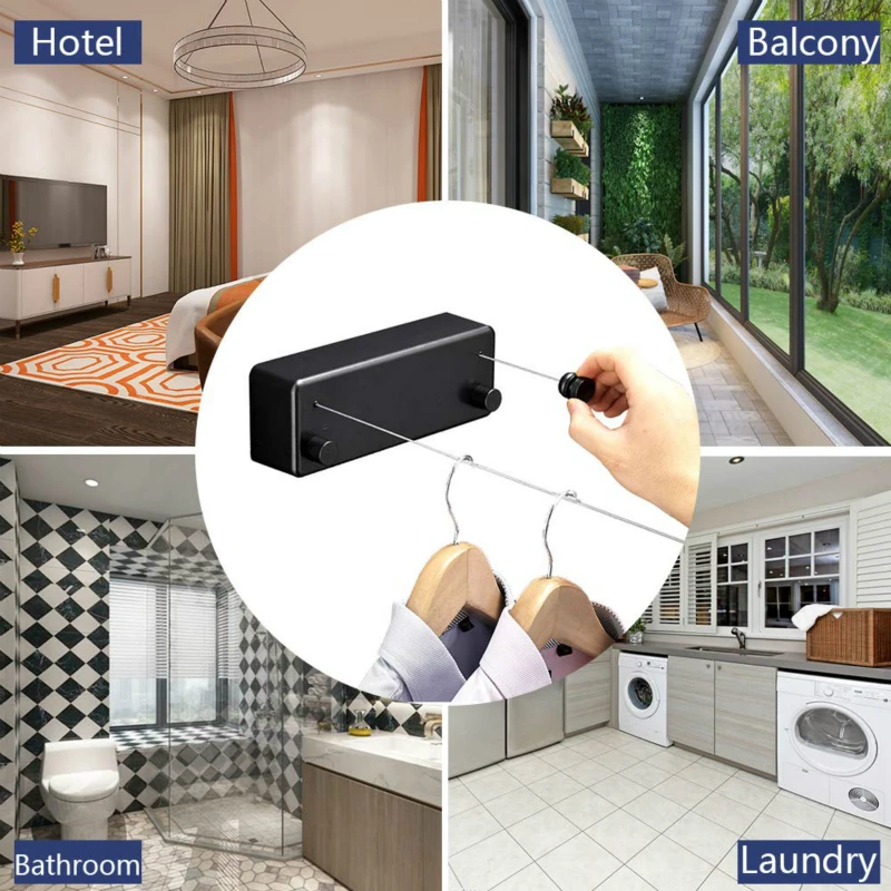 4 2 м вешалка для сушки белья веревки домашнего хранения Нержавеющая сталь