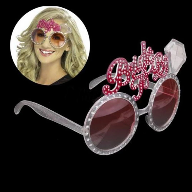 

Bachelorette Hen Party Supplies Bride To Be Glasses Pink Bling Diamond Ring