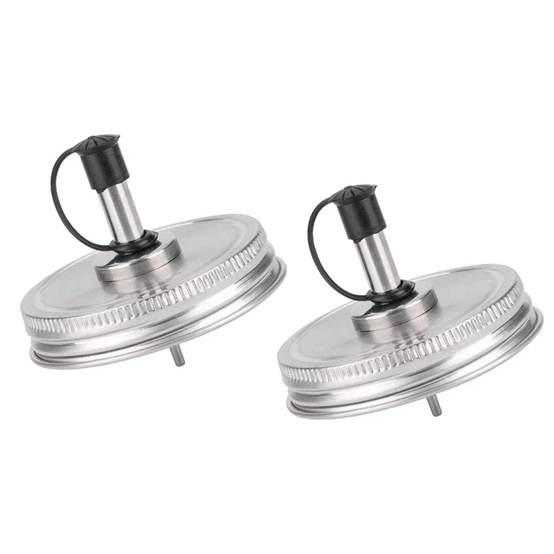 

2 Pcs Regular Mouth Mason Jar Pour Spout Lids with Caps for Olive Oil Cocktail Dispenser and Salad Dressing Shaker