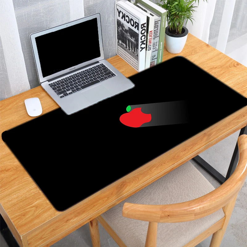 

Black Rug Apple Logo Pc Gamer Complete White Computer Mouse Pad Anime Desk Mat Mausepad Gaming Keyboard for Compass Varmilo Mice