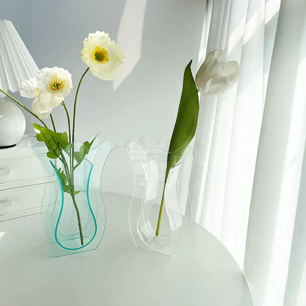 

Acrylic Interesting Living Room Decoration Art Decoration Vintage Color Bizarre Vase A Floral Modern Style Stylish Acrylic Vase