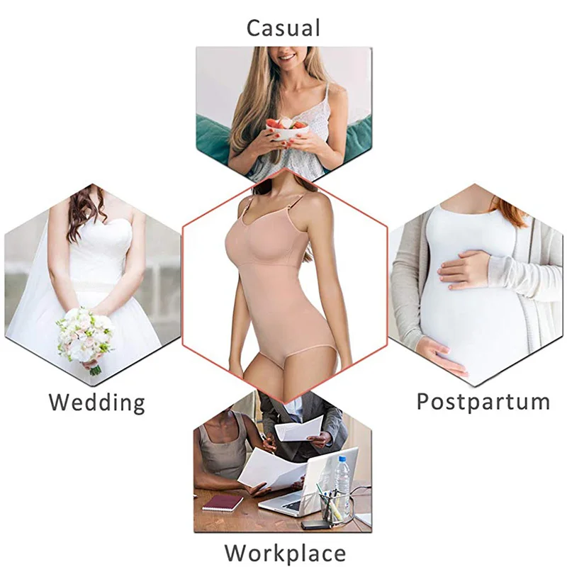 

Women Seamless Shaping Bodysuit Waist Trainer Tummy Control Extra Firm Bodysuit Shapewear Slimming Underwear Girdle Waist Shaper