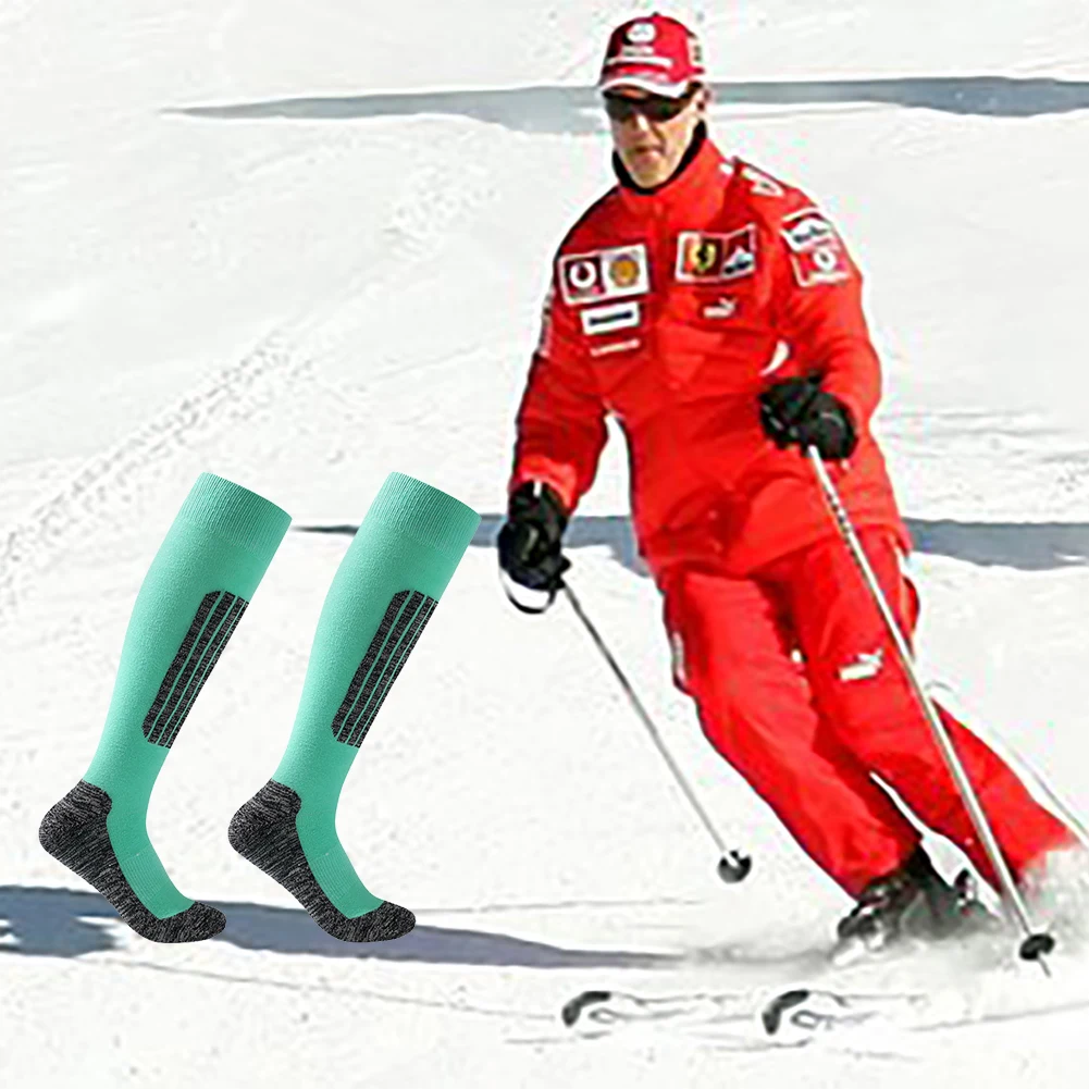 

1pair Men Women Skiing Socks Warm Outdoor Hiking Thick Long Skating Soft Sports Breathable Winter Sport Non Slip Comfortable