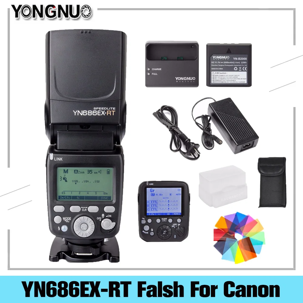 Yongnuo YN686EX RT 2000 мАч литий ионная батарея Speedlite GN60 2 4G Беспроводная HSS 1/8000s TTL/M/MULTI