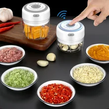 Electric Food Mini Garlic Press Gadget Vegetable Cutter Kitchen Chopper For Accessories Tools Organizer Ginger Crushed Chili Electric Food Mini Garlic Press Gadget Vegetable Cutter Kitchen Chopper For Accessories Tools Organizer Ginger Crushed Chili