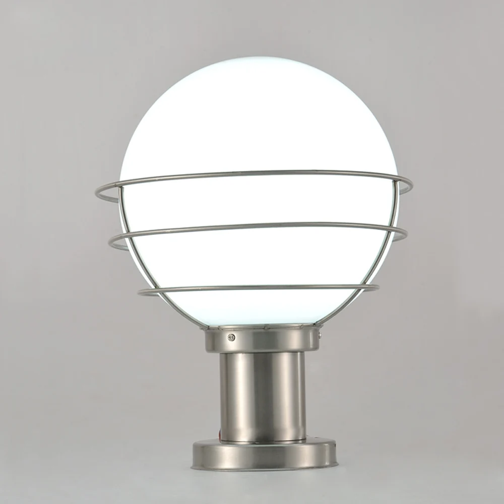 Modern Stainless Steel&Acrylic Garden/Yard/Fence Lamp Pillar Light Outdoor Used Lighting White Villa Lights