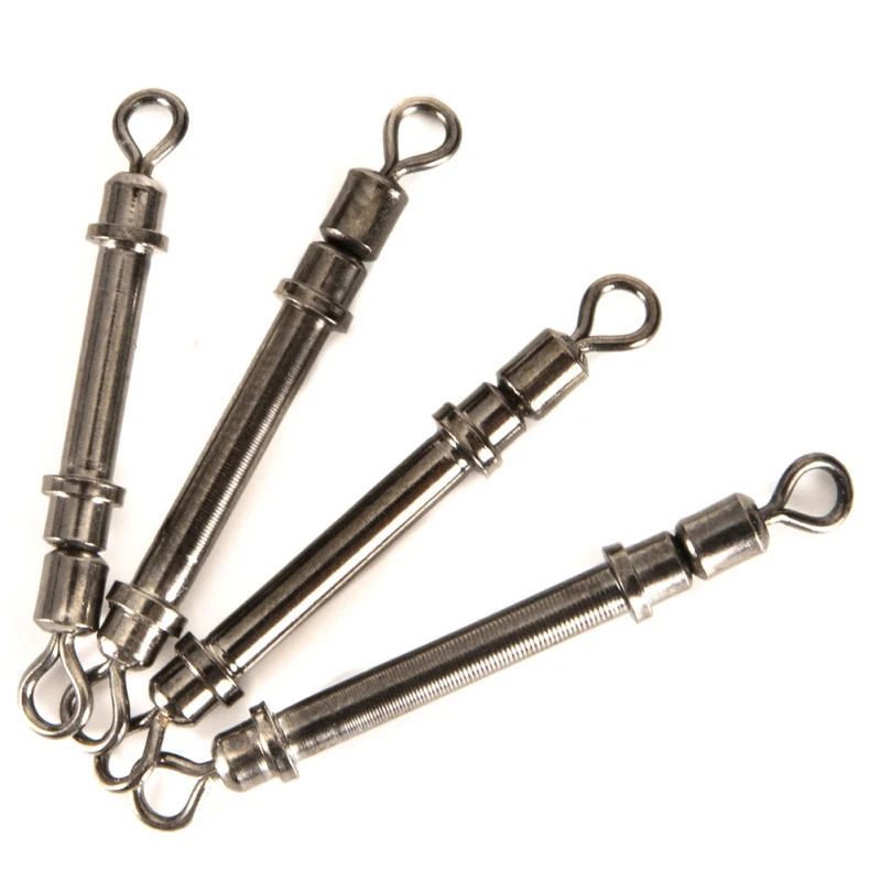 

10Pcs/Pack High Elastic Swivels Fishing Tackle Fishing Hook Connector Rolling Swivels Lead Sheath Tube