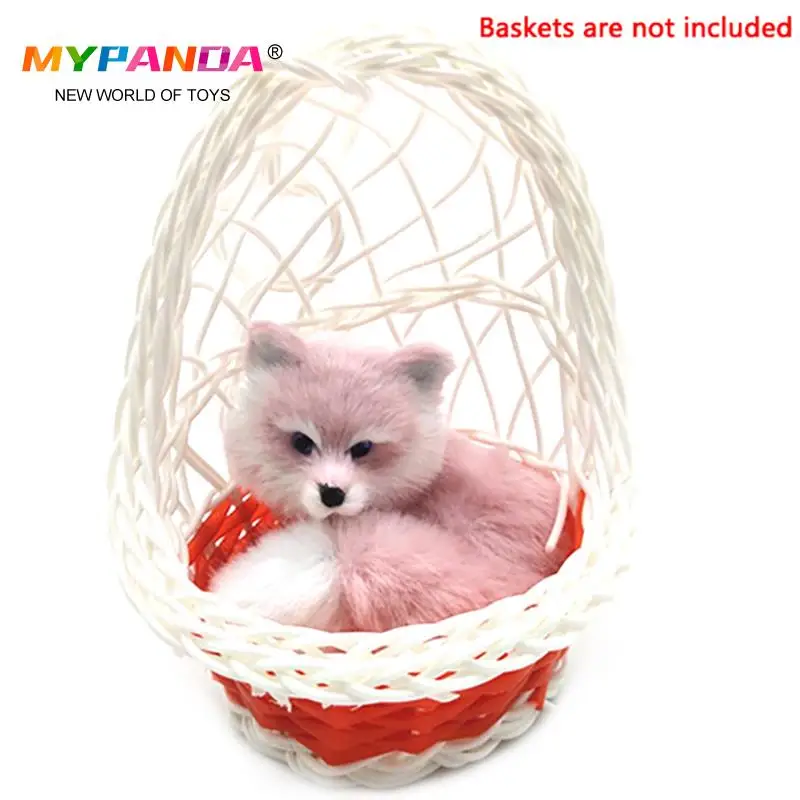 Hot Sale Small Simulation Fox Toy Mini Squatting Model Home Decoration Wedding Birthday Gift Stuffed Plush Toys | Игрушки и хобби