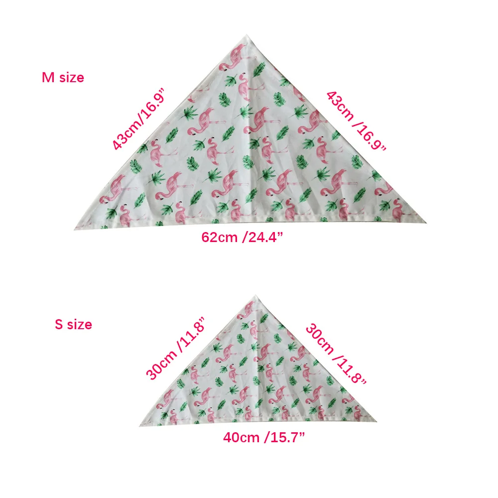50X Summer Rain Forest&ampFlamingo Pet Puppy Dog Scarf Bandanas Adjustable Kids/Baby Bibs Triangular Accessories Supplies | Дом и сад