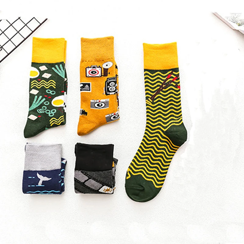 Зимние новые модные женские носки в уличном стиле Харадзюку Модные Винтажные с