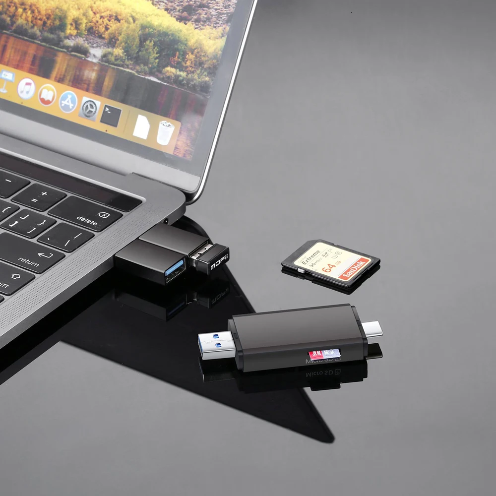 USB C концентратор Тип C сплитер адаптер Thunderbolt 3 к USB 3,0 OTG конвертер алюминиевый для MacBook Pro samsung S9 S10 Google Pixel