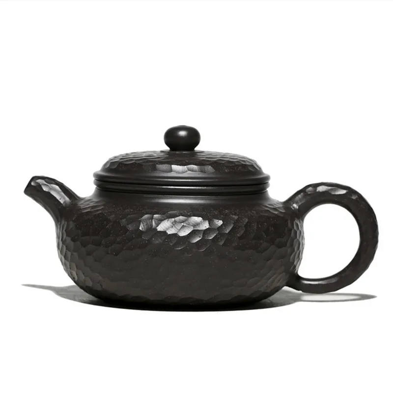 

Boutique Yixing Tea Pot Handmade Purple Clay Teapot Raw Ore Black Gold Purple Sand Kettle Chinese Tea Ceremony Gifts 200ml
