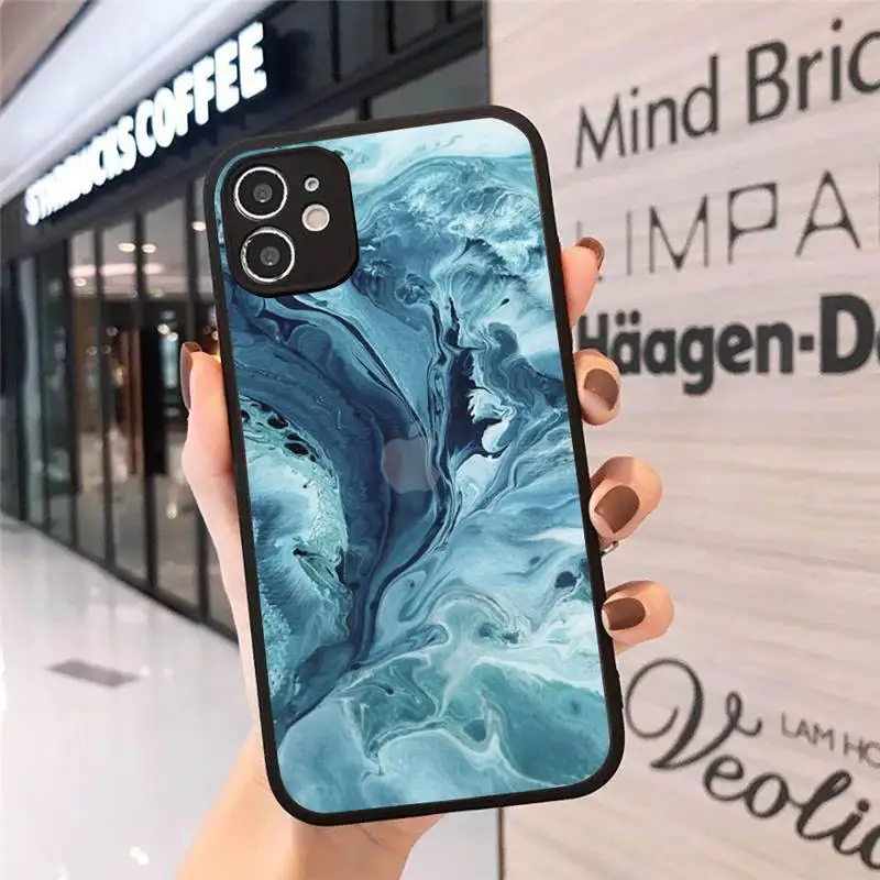 

wave sea summer hotcolor Phone Cases Matte Transparent for iPhone 7 8 11 12 s mini pro X XS XR MAX Plus cover funda
