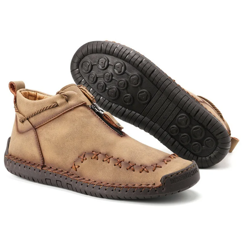 Мужские ботильоны на шнуровке Повседневные Удобные уличные ботинки модная