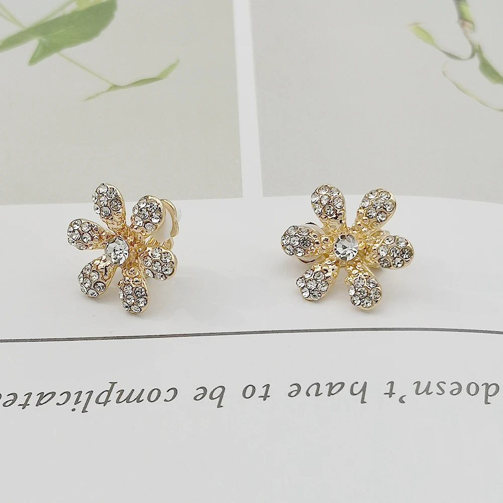 Свадебные Клипсы Серьги женские роскошные Подсолнух дикие овальные