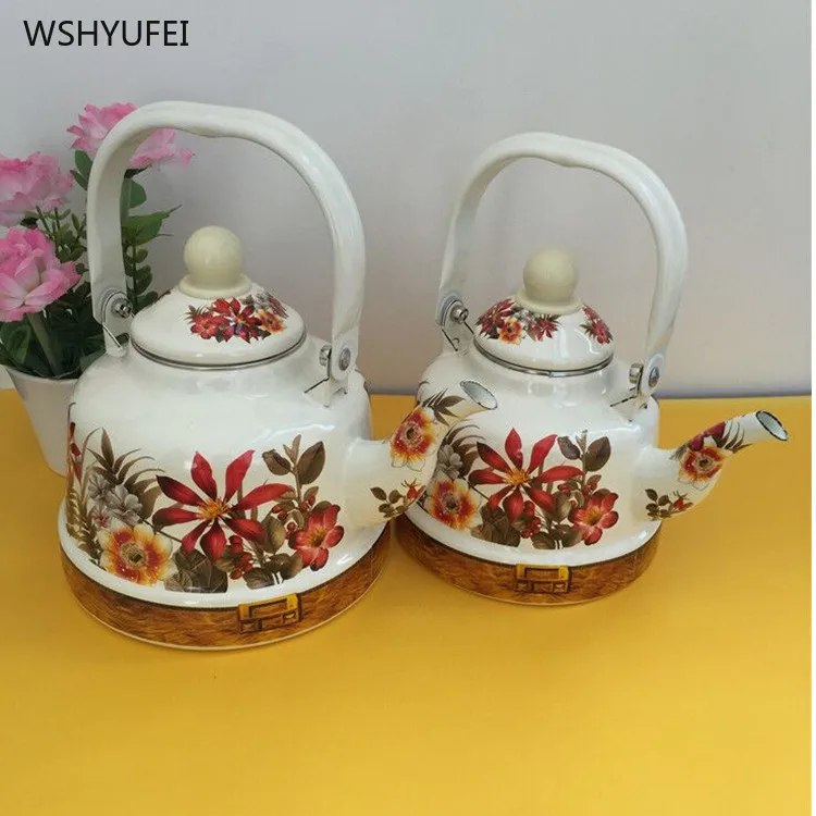 Классический эмалированный кофейник кухонный чайник для приготовления пищи