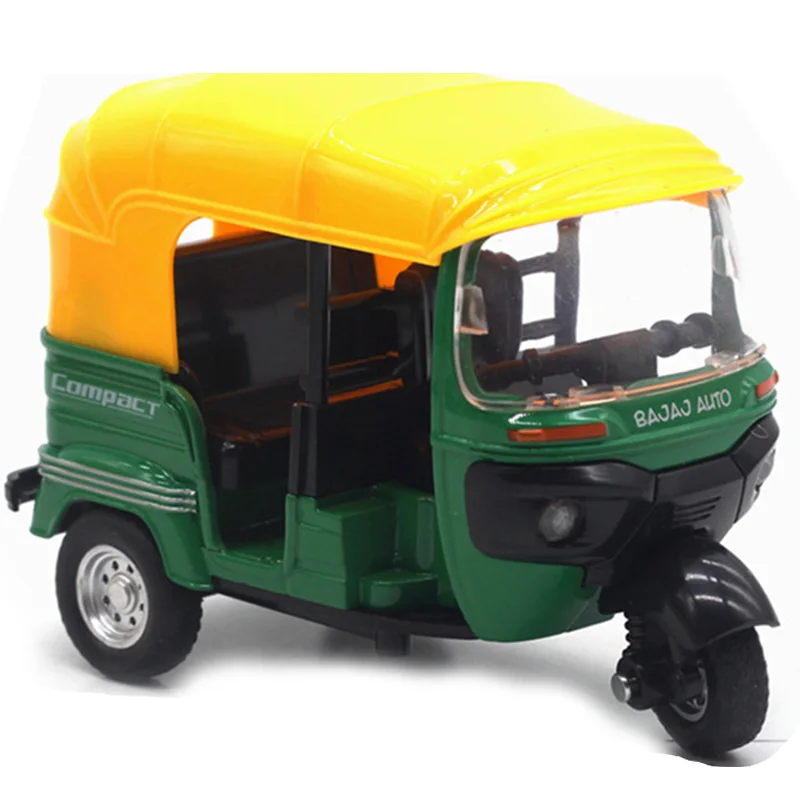 High Simulation Indian Tricycle Cars Toy India Pull Back Light Sound Motorcycle Toys Car for Kids Children Gifts Green | Игрушки и хобби
