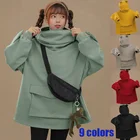 Женский пуловер с капюшоном, на молнии, с лягушкой