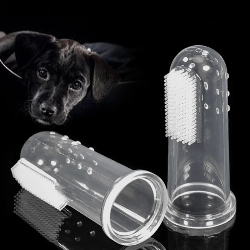 

Pet Toothbrush Super Soft Pet Finger Toothbrush Dog Brush Bad Breath Tartar Teeth Care Tool Pet Cleaning Silicagel Supplies