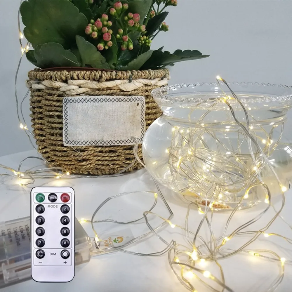 Модная строка Феи огней светодиодный медный провод свет шнура восемь режимов