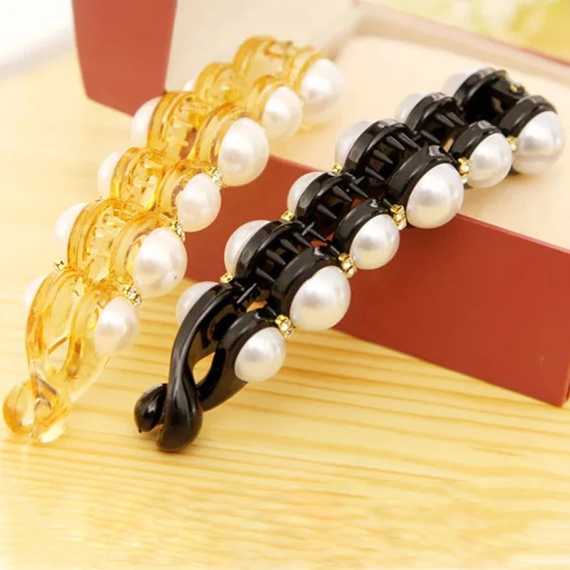 Корейские перламутровые заколки для волос с хвостиком когти шпильки головные