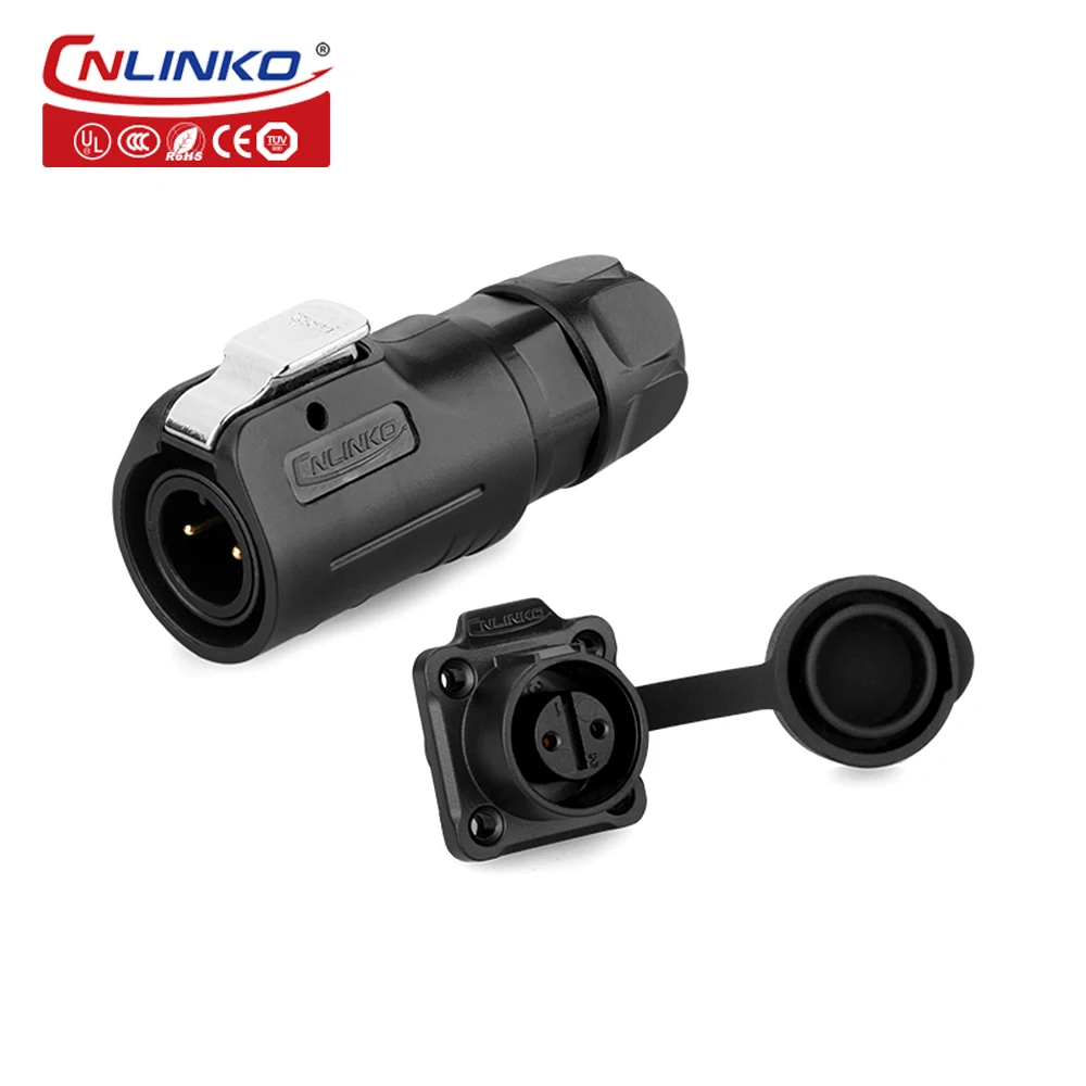 

Cnlinko LP12 Waterproof 2/3/4/5 Pin 12mm Circular Aviation Female Socket Male Plug Wire Panel Connector with Dustproof Cap