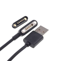 1 set 5 position magnet spring loaded pogo pin connector to usb a male data power charge cable 1 meter contact female pin
