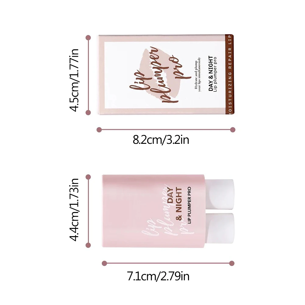 

2pcs Instant Volumising Lips Enhancer Serum Moisturizing Lip Care Plumper Gloss Anti-drying Lips Fuller Oil Long Lasting 4ml