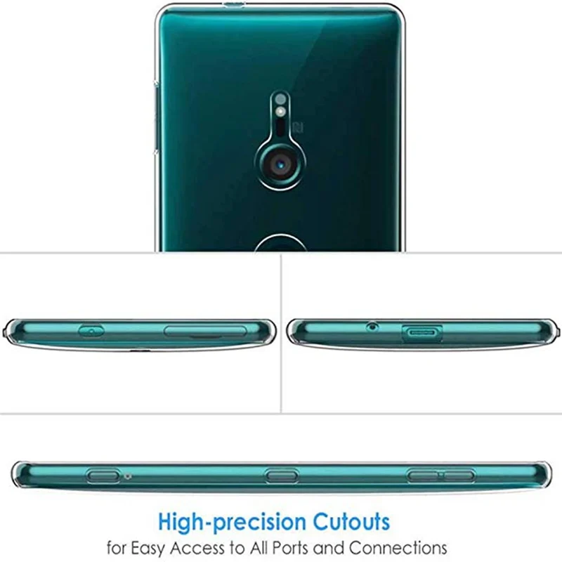 Полностью прозрачный мягкий чехол для Sony Xpria 10 Plus L3 L2 L1 XZ4 XZ3 XZ2 XZA Z3 Z5 X Compact XZ Z4 Z2 Z1 XA XA1