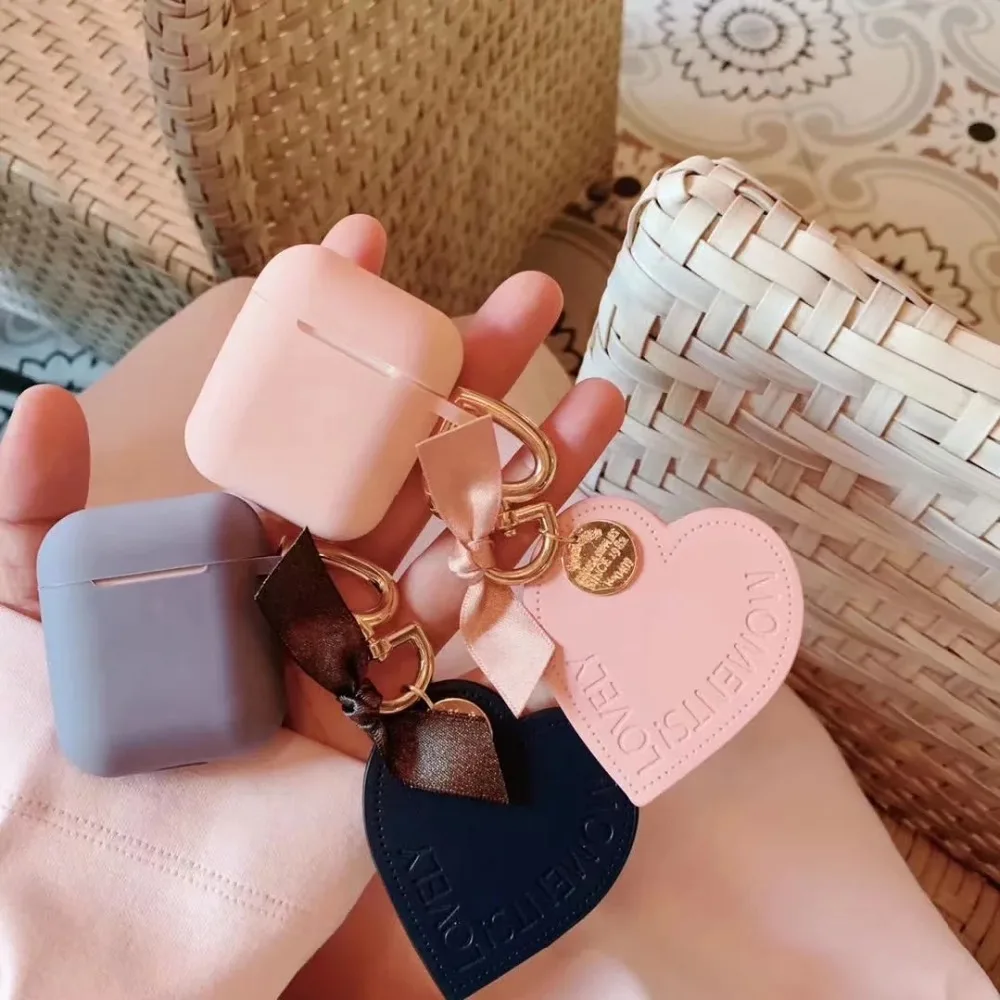 Чехол для наушников с Bluetooth для Airpods чехол s 1 2 Love украшение Мягкий силиконовый чехол для наушников для Apple Air Pods сумка для гарнитуры