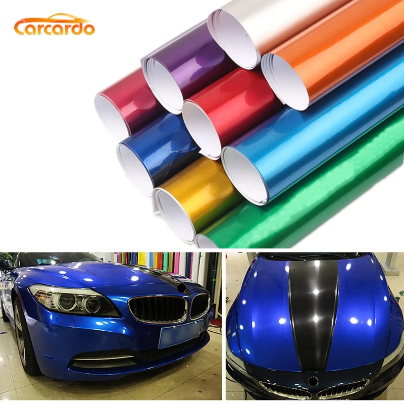 Глянцевый металлический автомобильный стикер Carcardo блестящая жемчужная