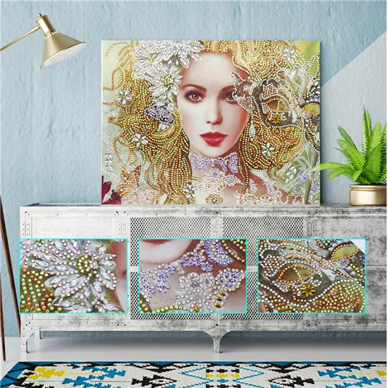 5D DIY Алмазная картина специальная Алмазная вышивка мультяшный персонаж цветок картина вышивка крестиком Мозаика - Цвет: 30x40