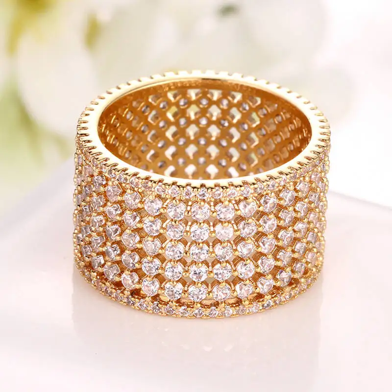 Кристалл Циркон кольцо Личность цилиндрические кольца медь кубический цирконий