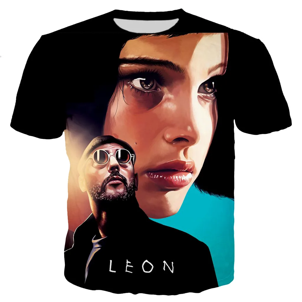 Лидер продаж 2021 Классическая футболка из фильма LEON с 3d принтом модные