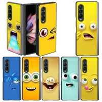 phone case for samsung z fold3 5g cover for galaxy z fold3 hard capa for zfold 3 silicone funda funny smiley faces