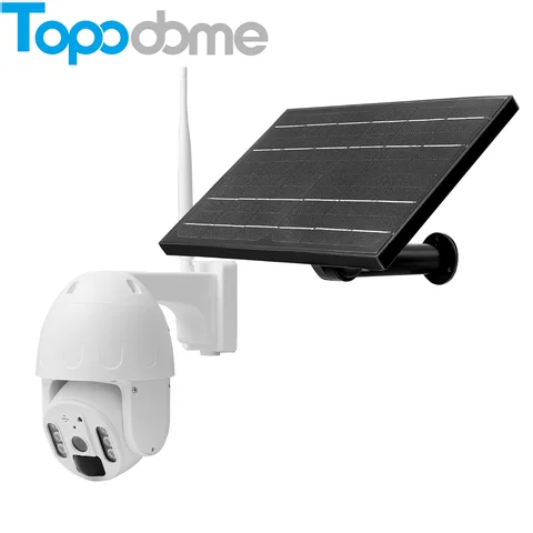 Topodome 2MP 3G4G LTE FDD SIM TF карта голосовой Интерком солнечная панель низкая мощность Батарея цветное ночное видение наружная панорамирование наклон IP камера