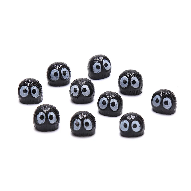 

10Pcs Fairy Garden Ornaments Resin Mini Crats Black Coal Briquettes Elves Totoro Miniature Figurines Home Decoration Accessories