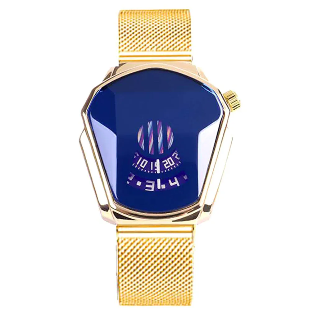 

Watch for Men Quartz Watch Diamond Style New Fashion Unique Steel Band Women Business Wristwatch Gift