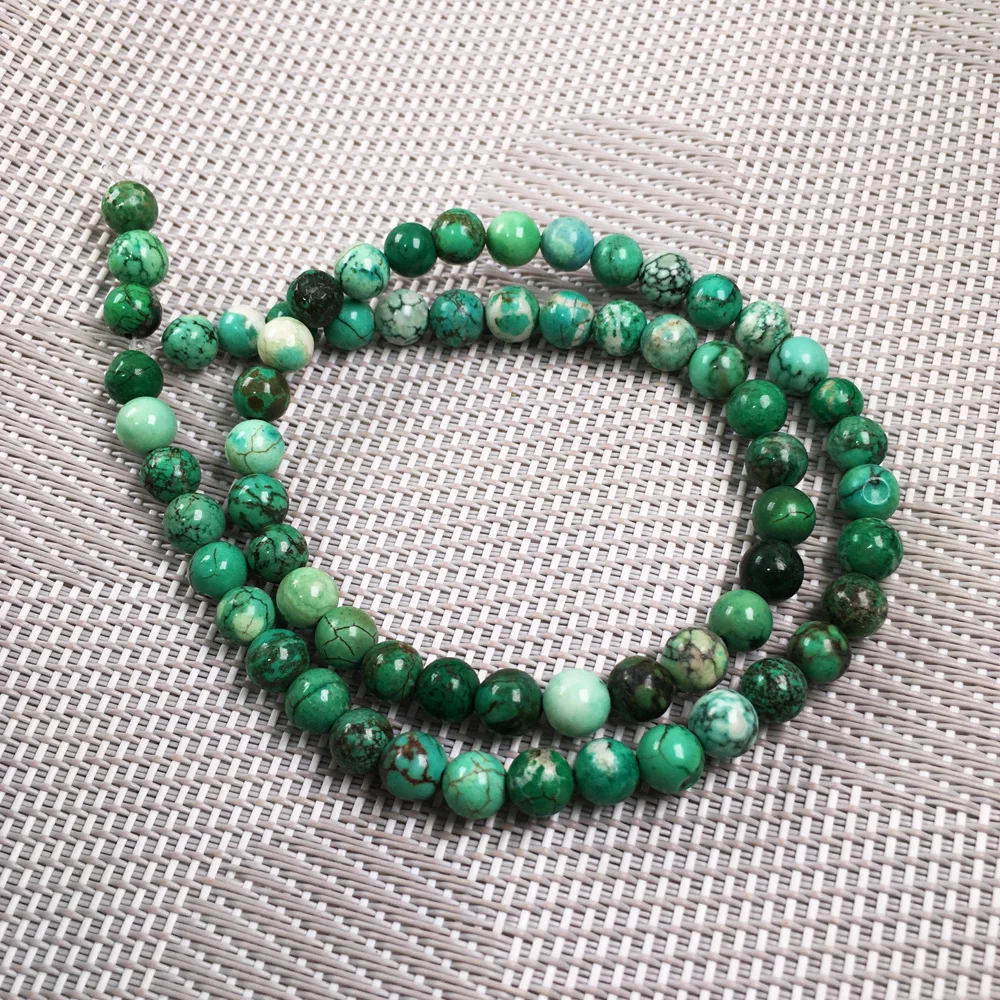 

Natural stone Round shape loose beads turquoises string bead For jewelry making DIY bracelet necklace accessories 6mm 10mm