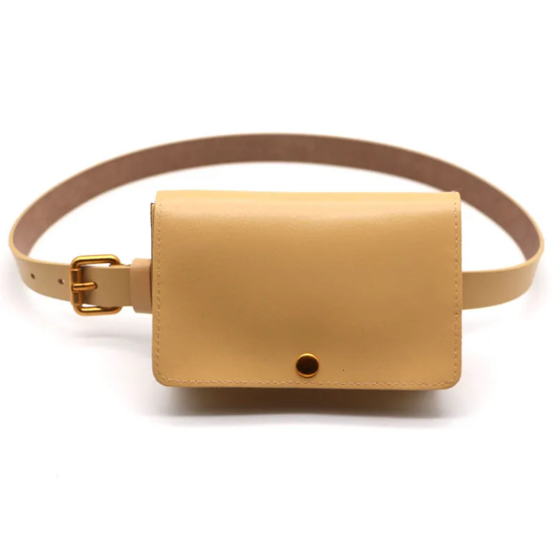 WKOUD EAM 2020 новые модные поясные сумки для женщин твердые металлические кнопки