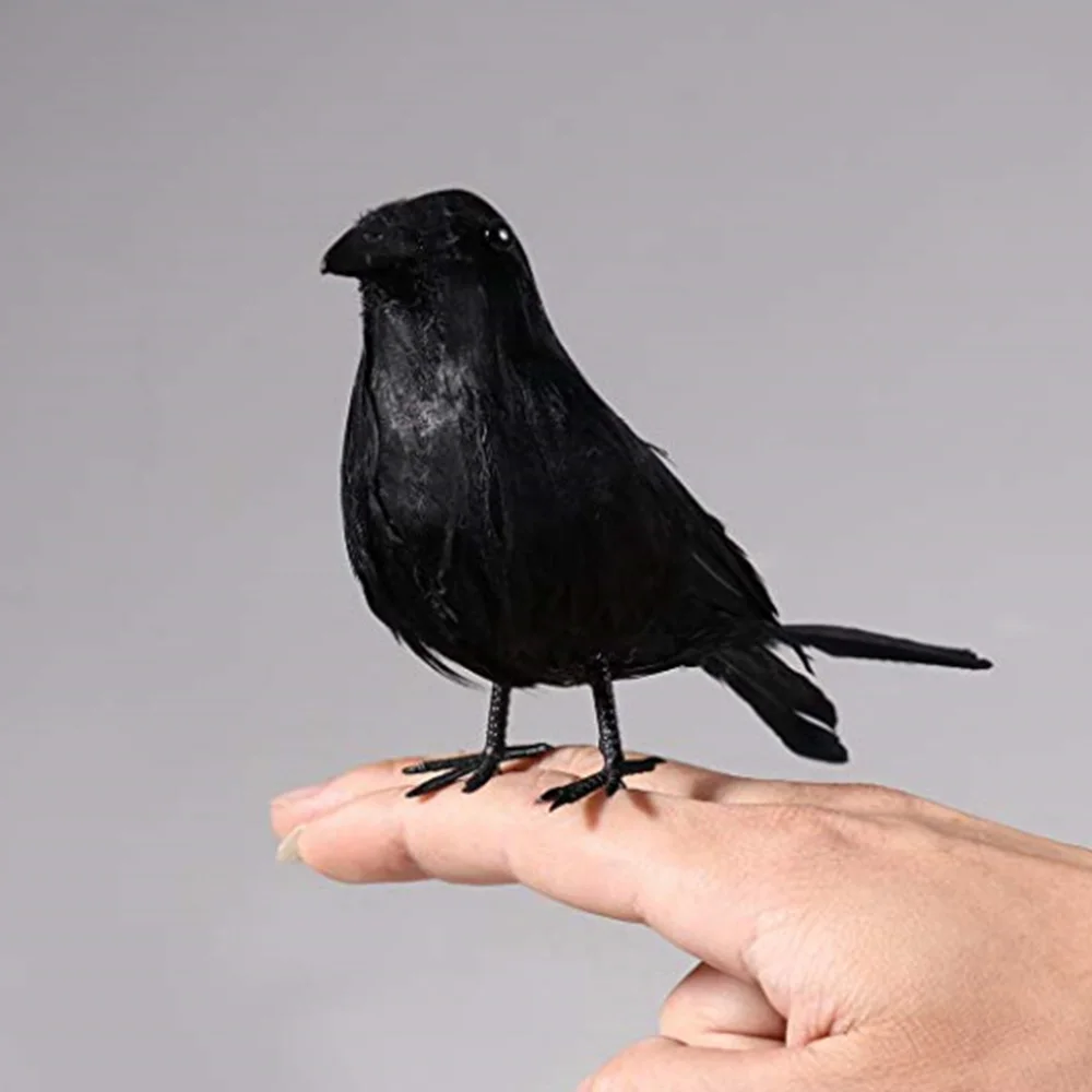 

Simulation Black Crow Black Crow Props Feather Bird Halloween Ghost Festival Supplies Halloween Party Decoration Crow Toy Model