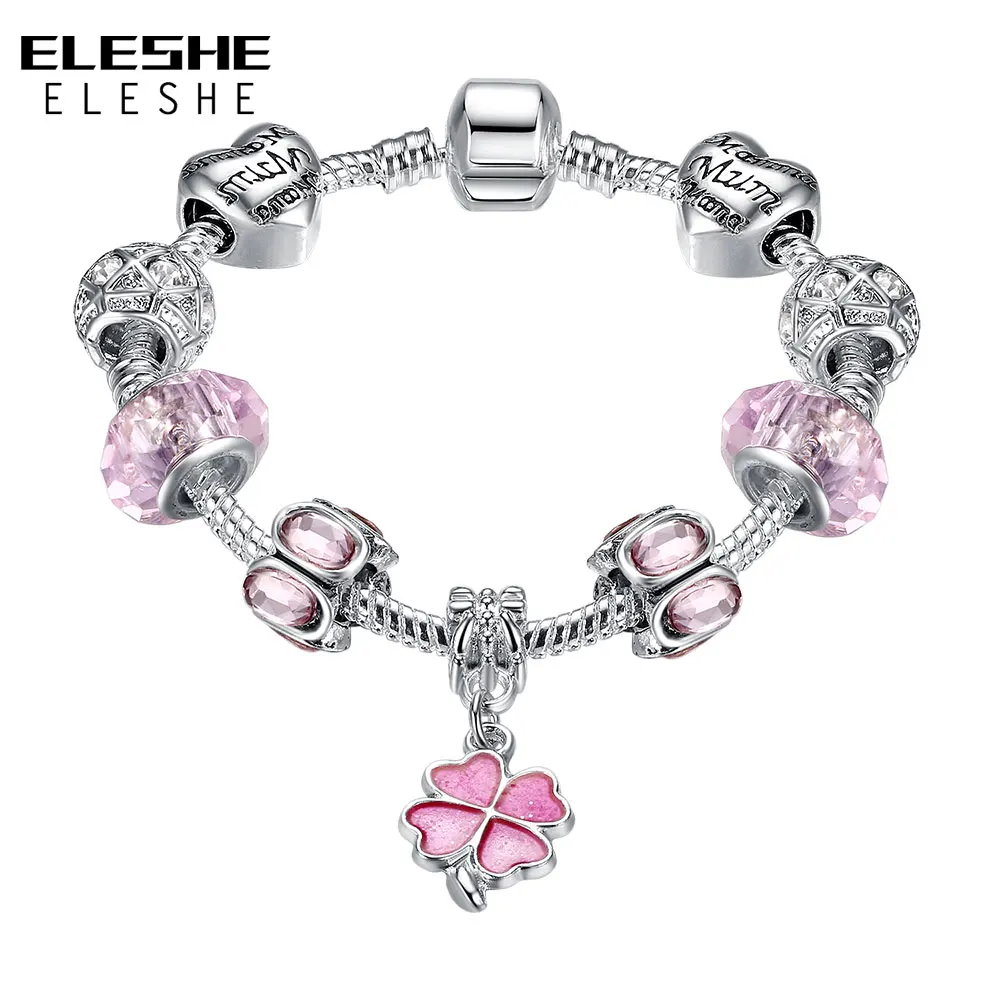 ELESHE тибетское серебряное сердце бусы браслеты для женщин модные ювелирные