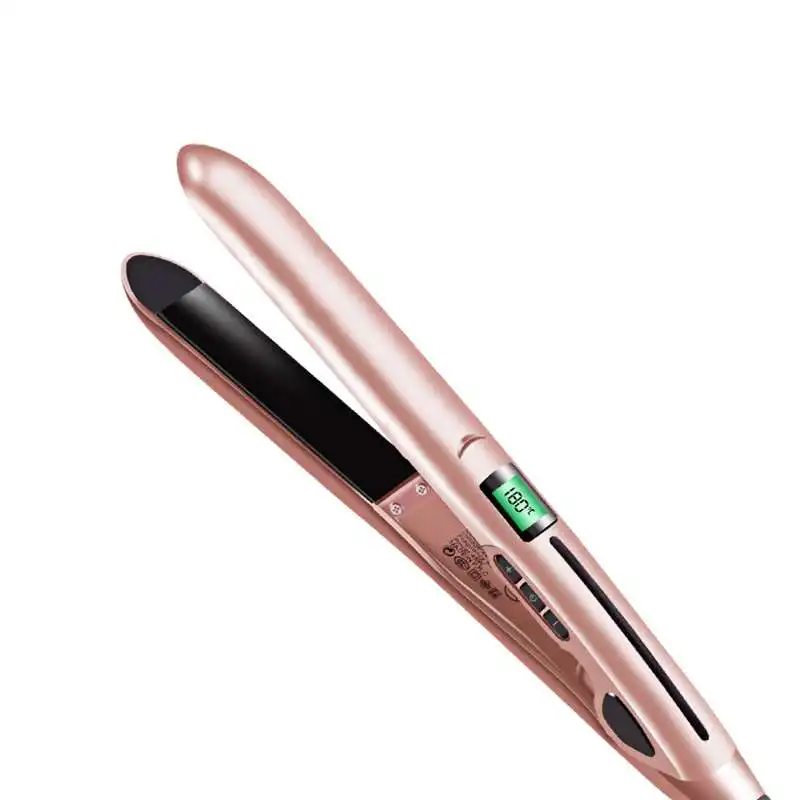 rose gold Профессиональный Вибрационный титановый выпрямитель для волос быстрое выпрямление плоского утюга супер высокая температура быстрые обогреватели - Цвет: rose gold