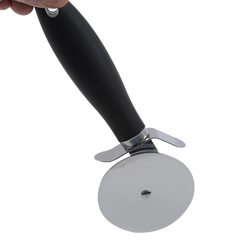 

Stainless Steel Pizza Crepe Knife Big Rubber Handle Pizza Wheel Round Rotating Special Wheel Cutter Pizza Cutting Baking Tools