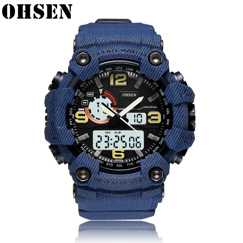 

OHSEN Top Brand Luxury Fashion New Watch Orologio Uomo Quartz Men Watches Casual Date Casual Male Wristwatch Homme Montre Clock