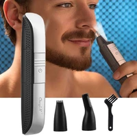 ckeyin men electric nose ear trimmer rechargeable beard eyebrow removal razor clipper cutter washable shaving machine face care